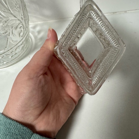 Anchor Hocking Clear Glass Jar and Creamer - Picture 5 of 5